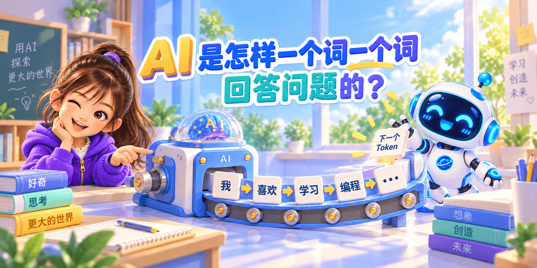 AI 是怎样一个词一个词回答问题的？ Banner