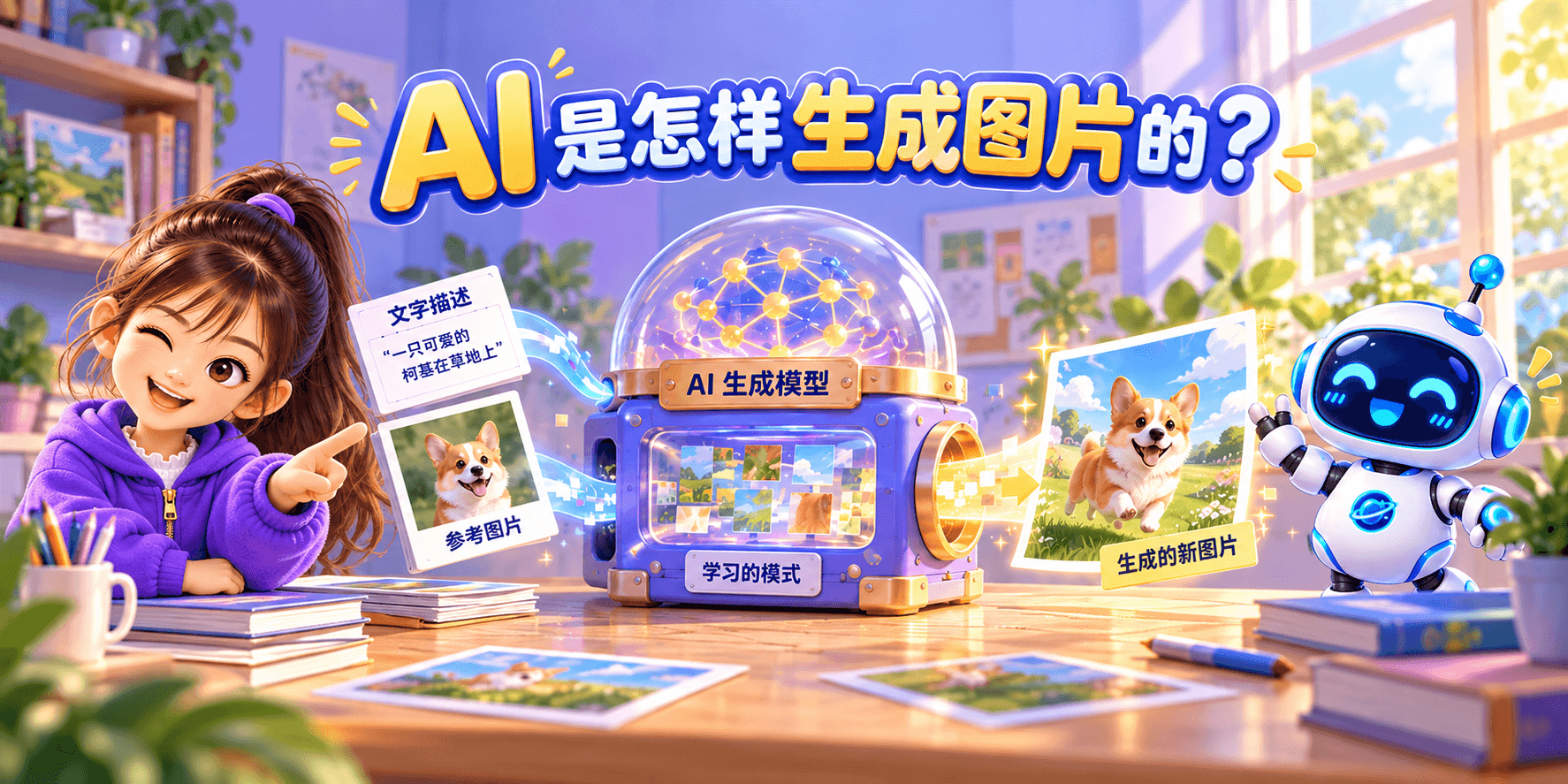 AI 是怎样生成图片的？ Banner