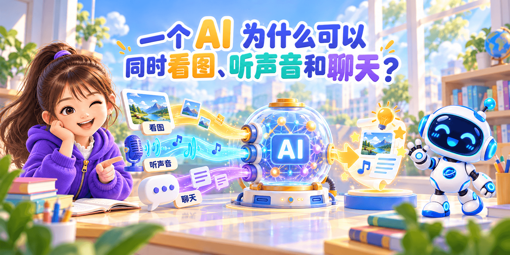 一个 AI 为什么可以同时看图、听声音和聊天？ Banner