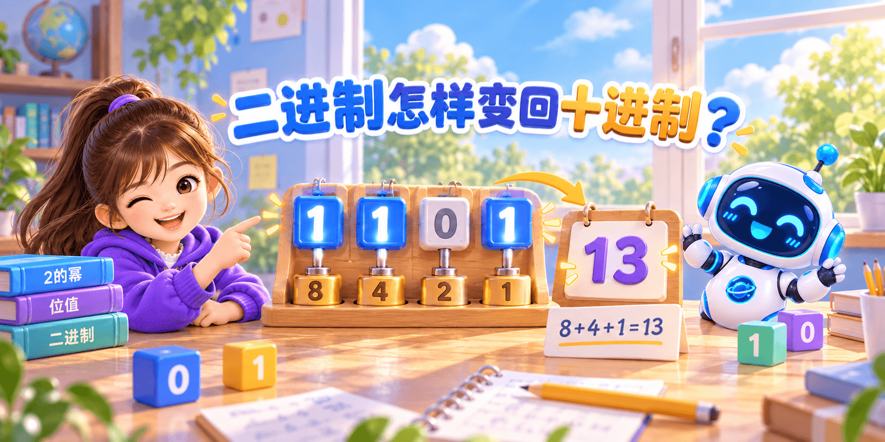 二进制怎样变回十进制？ Banner