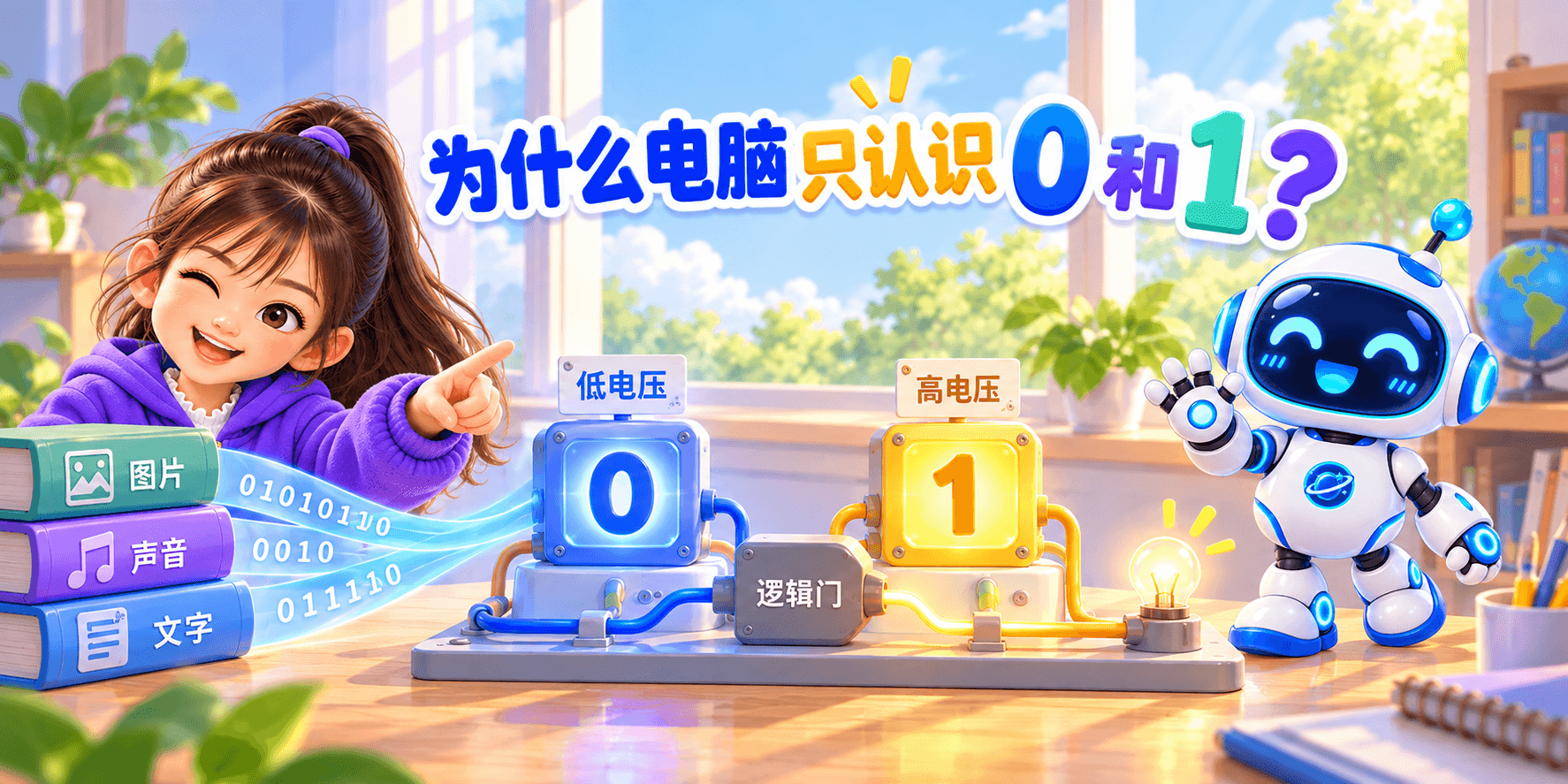 为什么电脑只认识 0 和 1？ Banner