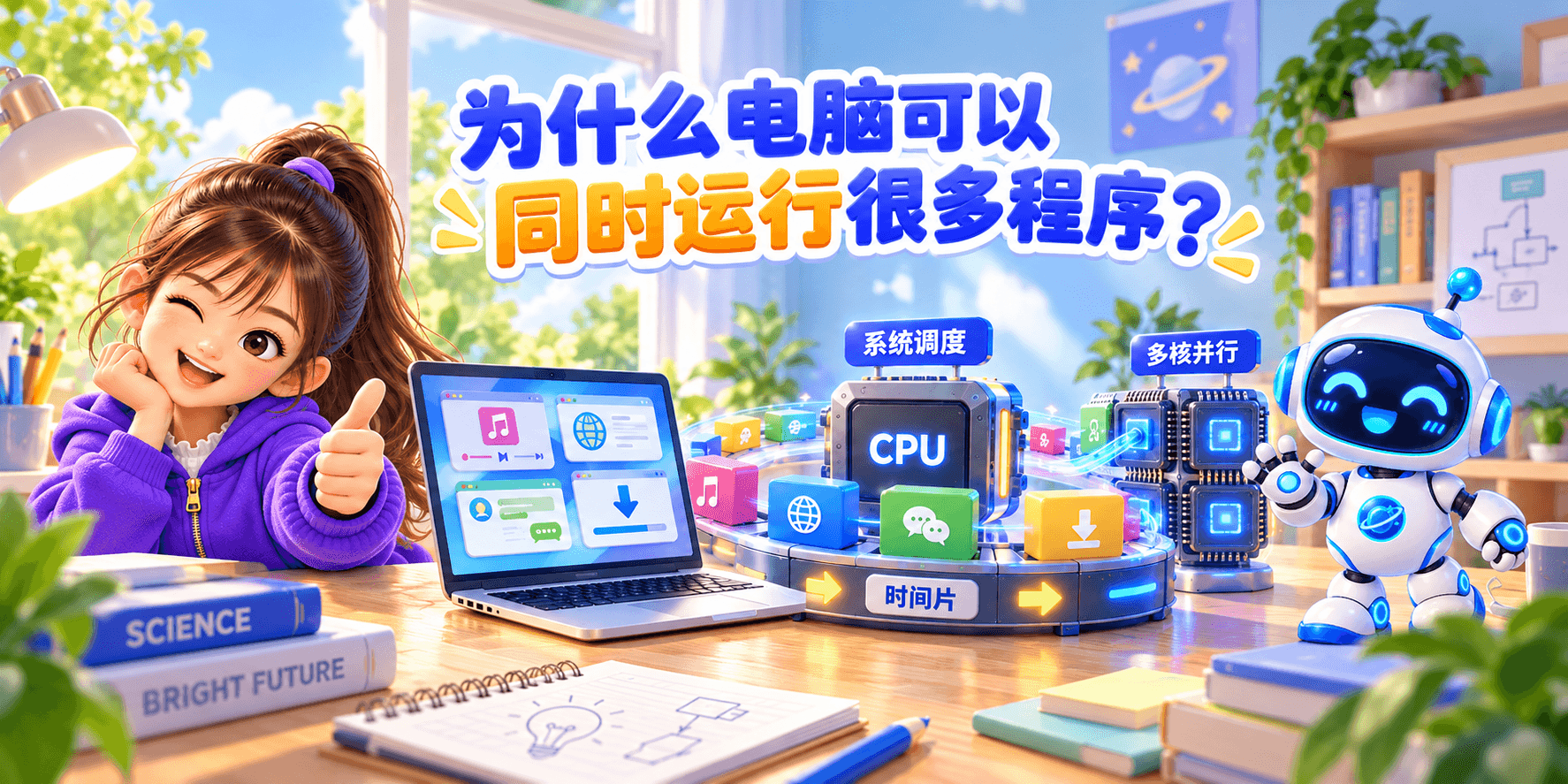 为什么电脑可以同时运行很多程序？ Banner