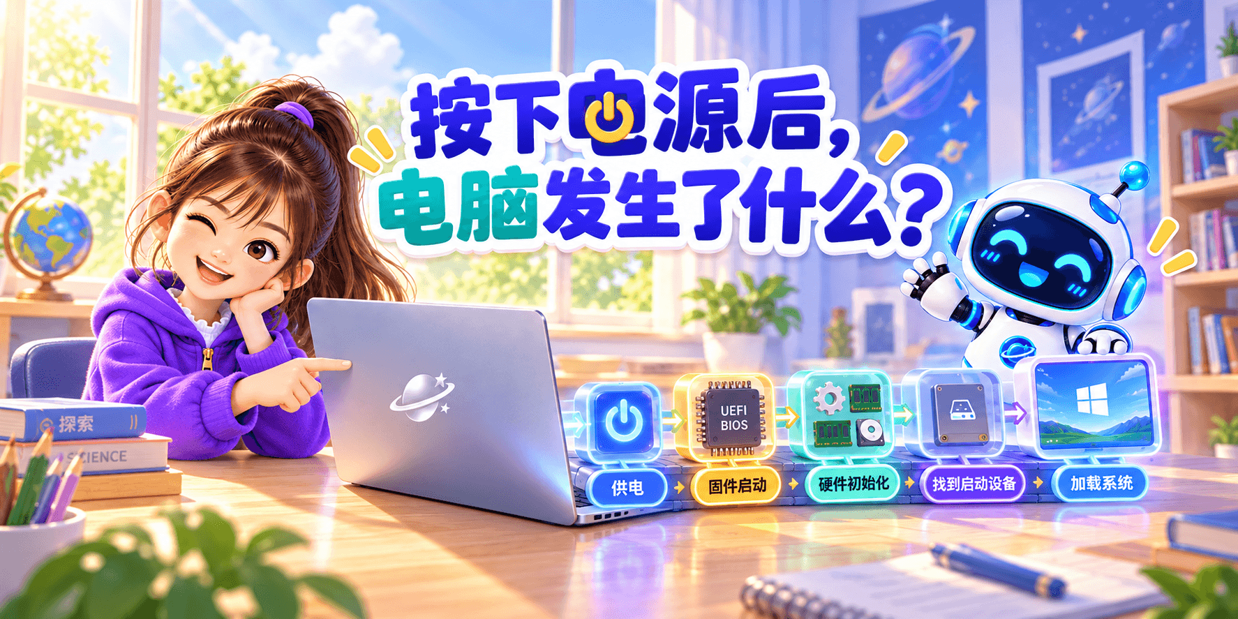 按下电源后，电脑发生了什么？ Banner