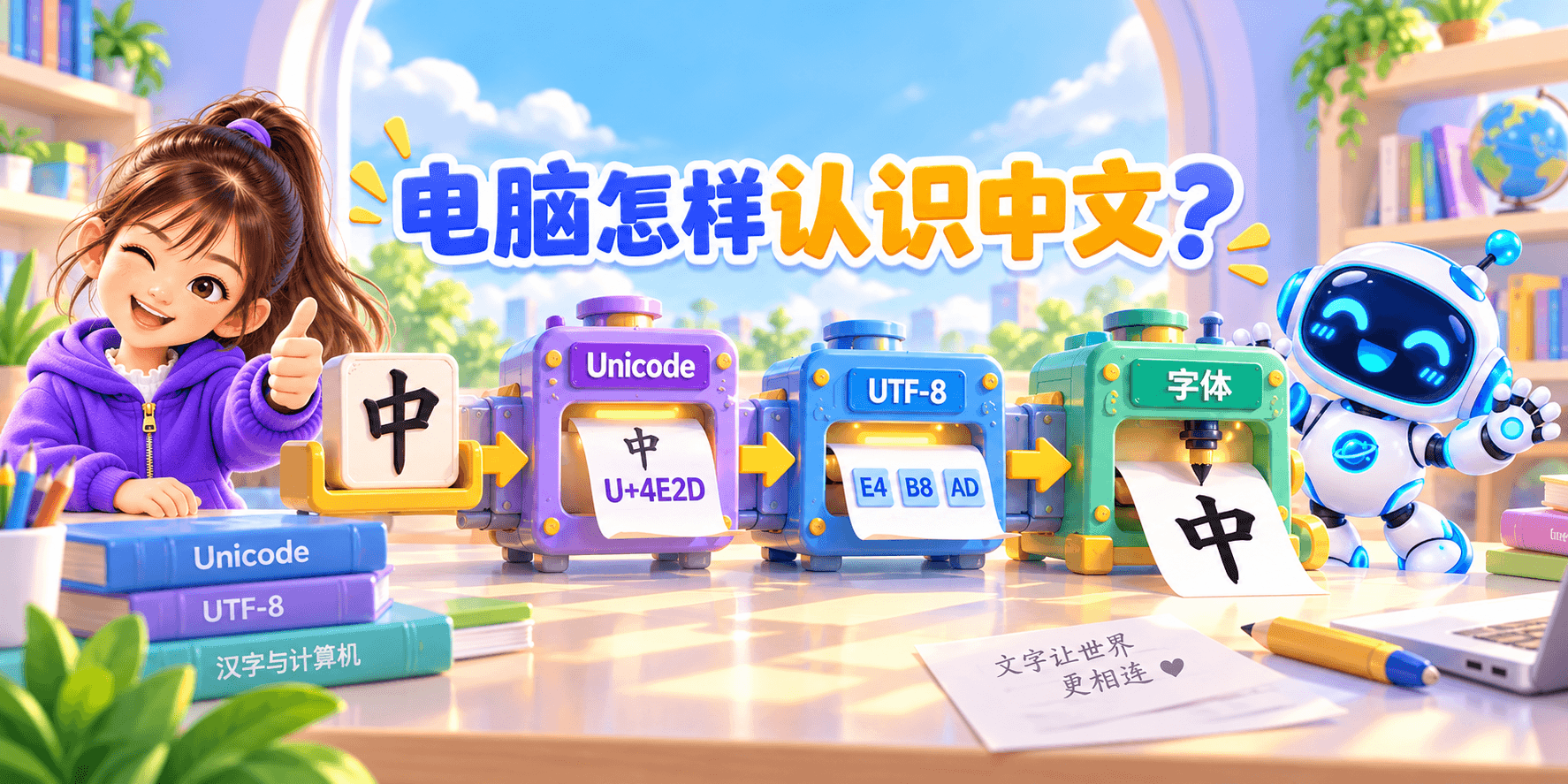 电脑怎样认识中文？ Banner