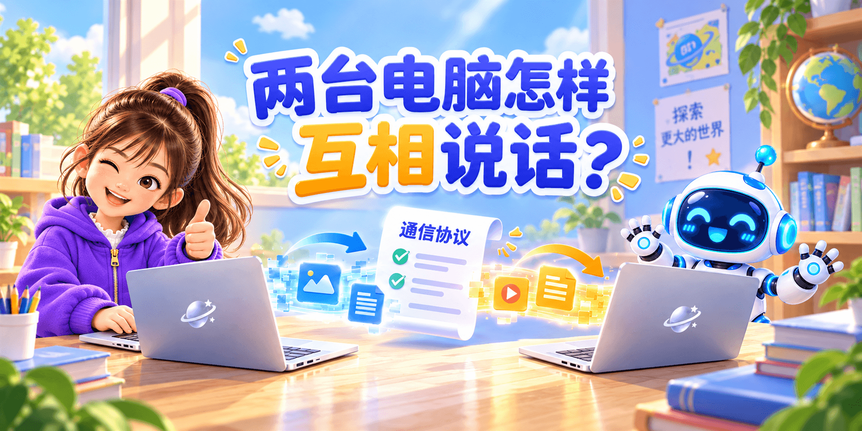 两台电脑怎样互相说话？ Banner