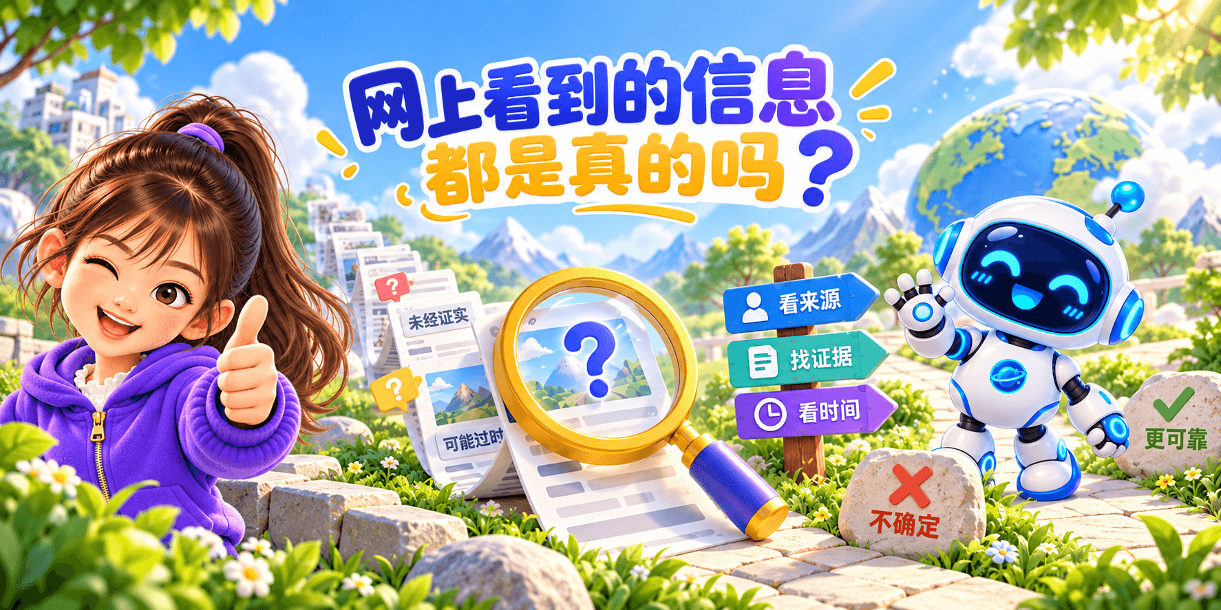 网上看到的信息都是真的吗？ Banner