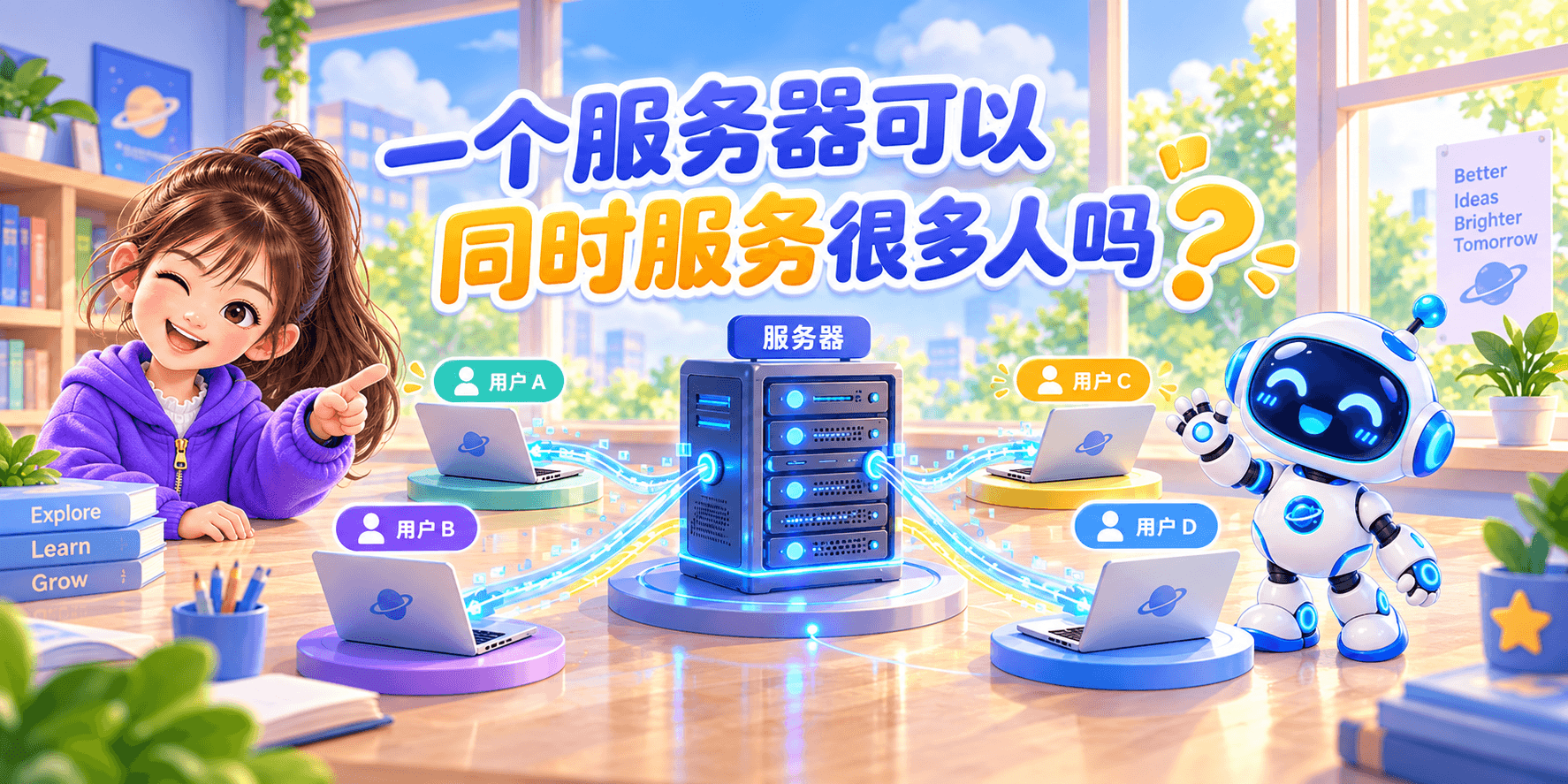 一个服务器可以同时服务很多人吗？ Banner
