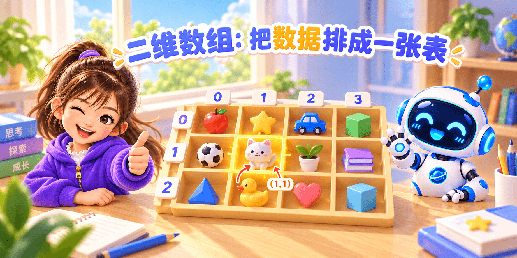 二维数组：把数据排成一张表 Banner