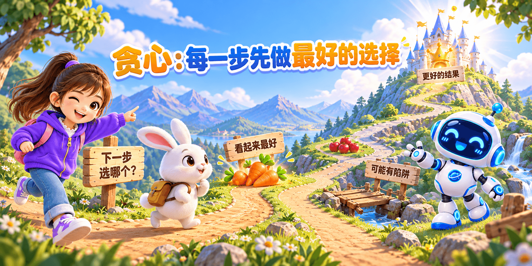 贪心：每一步先做最好的选择 Banner