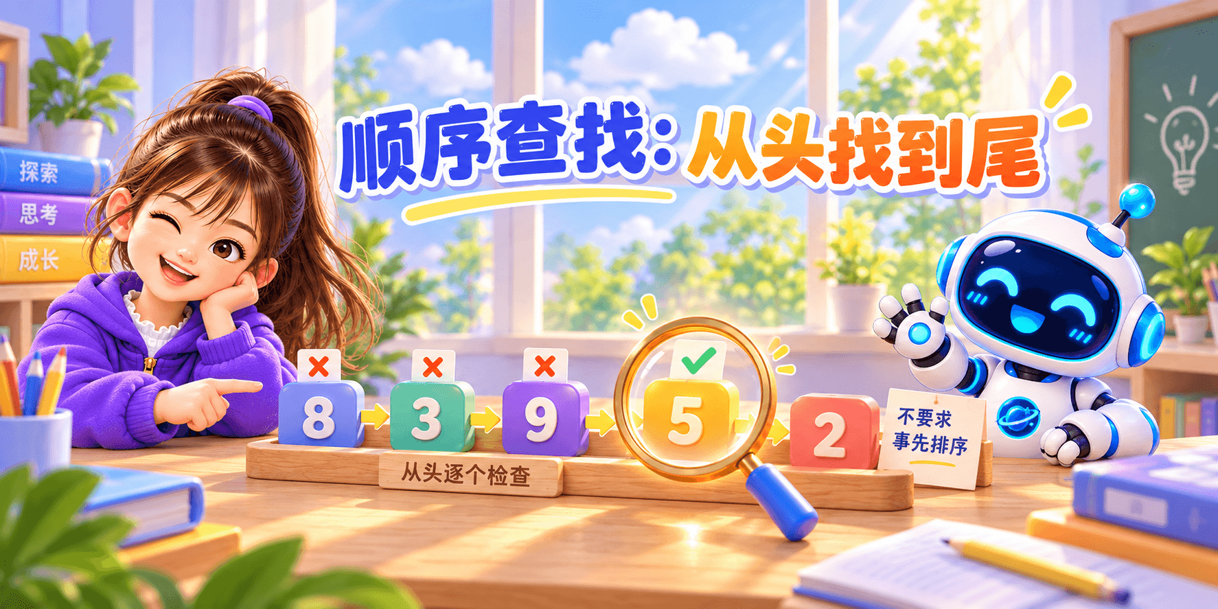 顺序查找：从头找到尾 Banner
