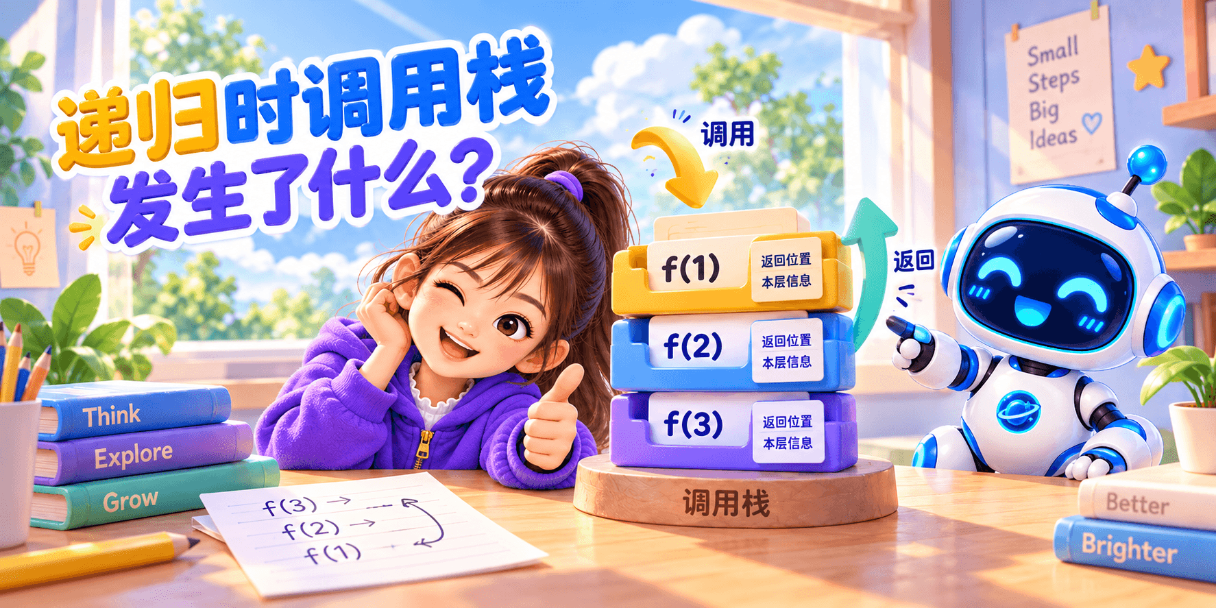 递归时调用栈发生了什么？ Banner