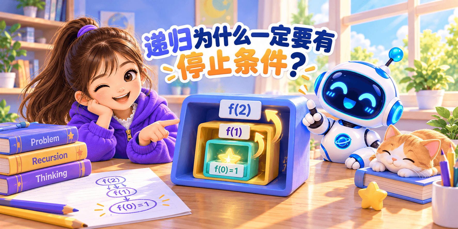递归为什么一定要有停止条件？ Banner