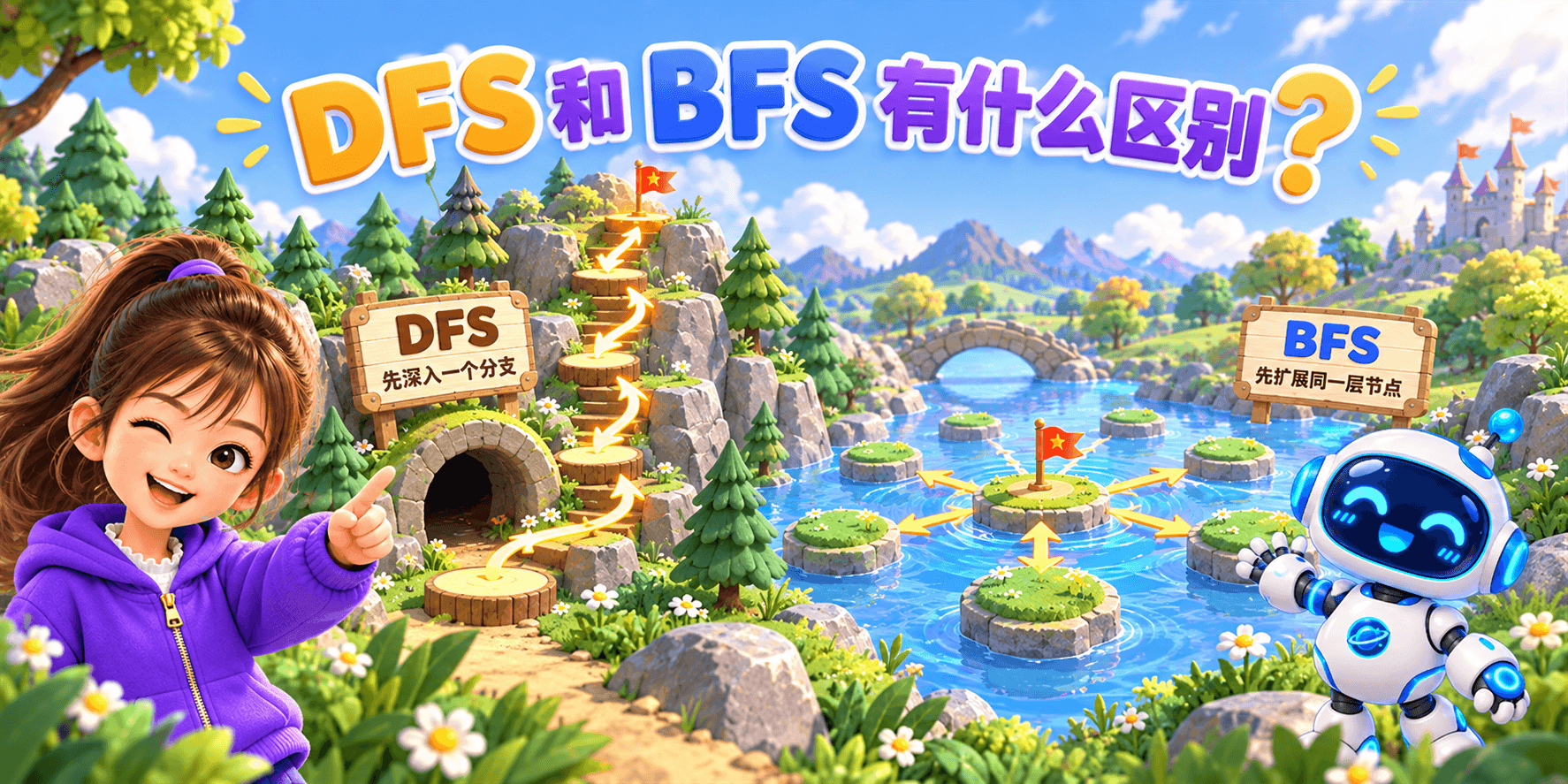 DFS 和 BFS 有什么区别？ Banner