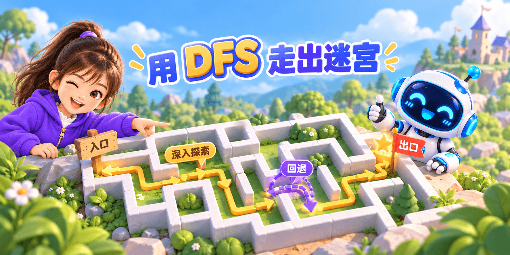 用 DFS 走出迷宫 Banner